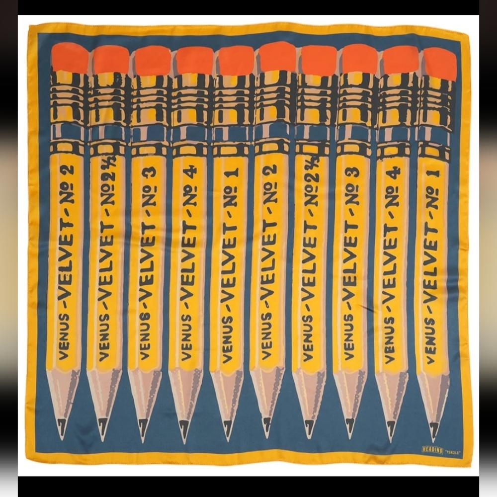 TEACHERS GIFT! Pencil Design Silky Scarf